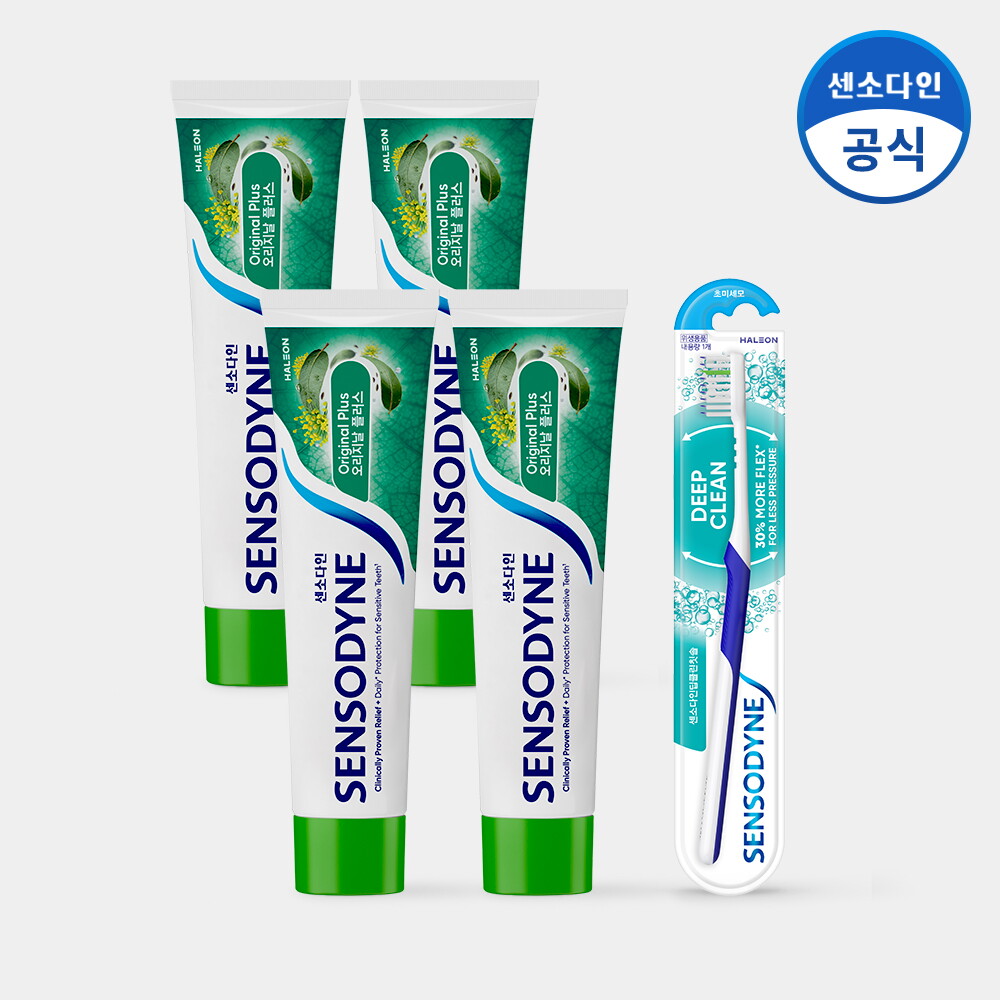 센소다인 센소다인 오리지날 플러스 치약 100g x4개+딥클린 칫솔 1개