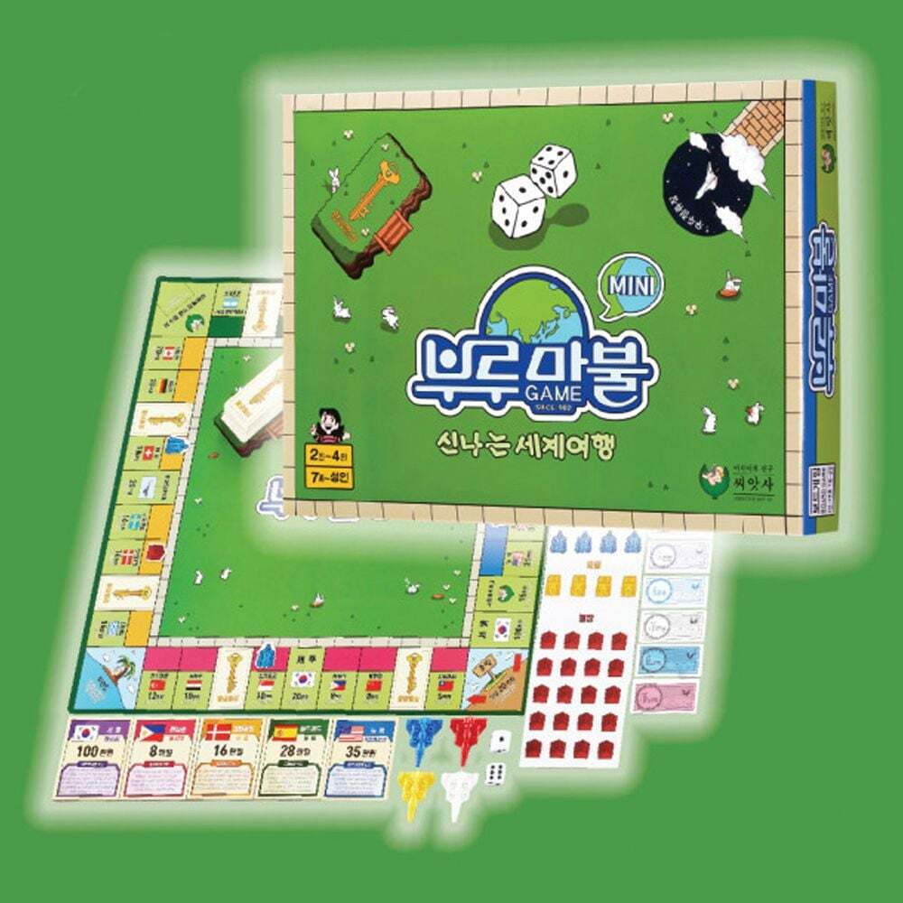 [인나즈]지오벤처스 부루마블 미니 세계여행 신나는 게임 룰렛 장난감 룰