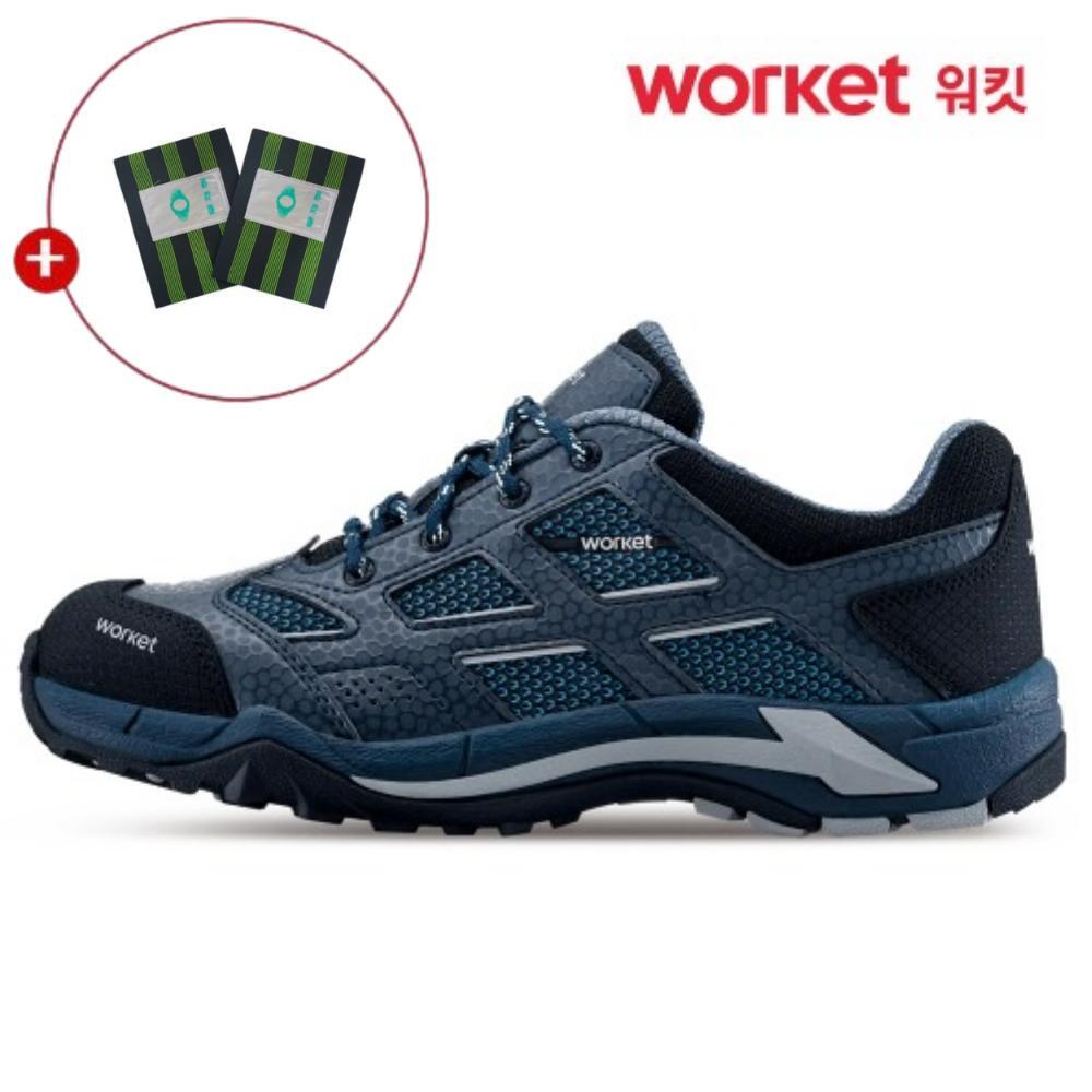 지벤 워킷 안전화 ZB-193N 끈타입 안전화 방수 경량 작업 현장 건설 4인치 네이비