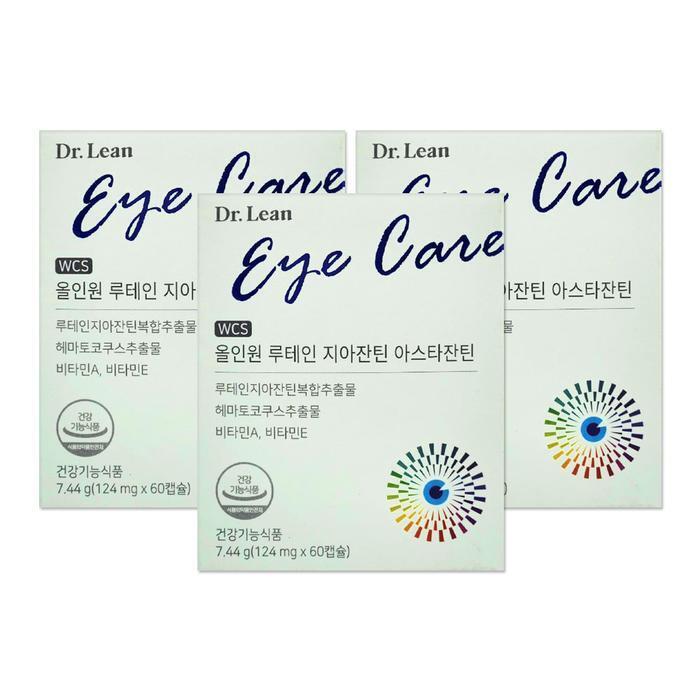셀러허브 식품 닥터린 올인원 루테인 지아잔틴 아스타잔틴 124mg 60캡슐 3개/mjc