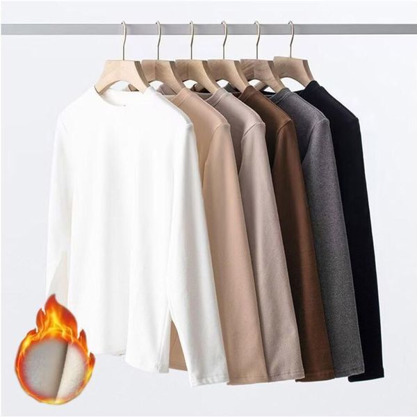 알티피아 [하프클럽/알티피아]보온효과가 좋은 남성 무지 약 기모 롱 슬리브 티셔츠