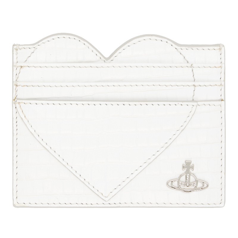 비비안웨스트우드 비비안웨스트우드 화이트 하트 카드 지갑 252314M163030