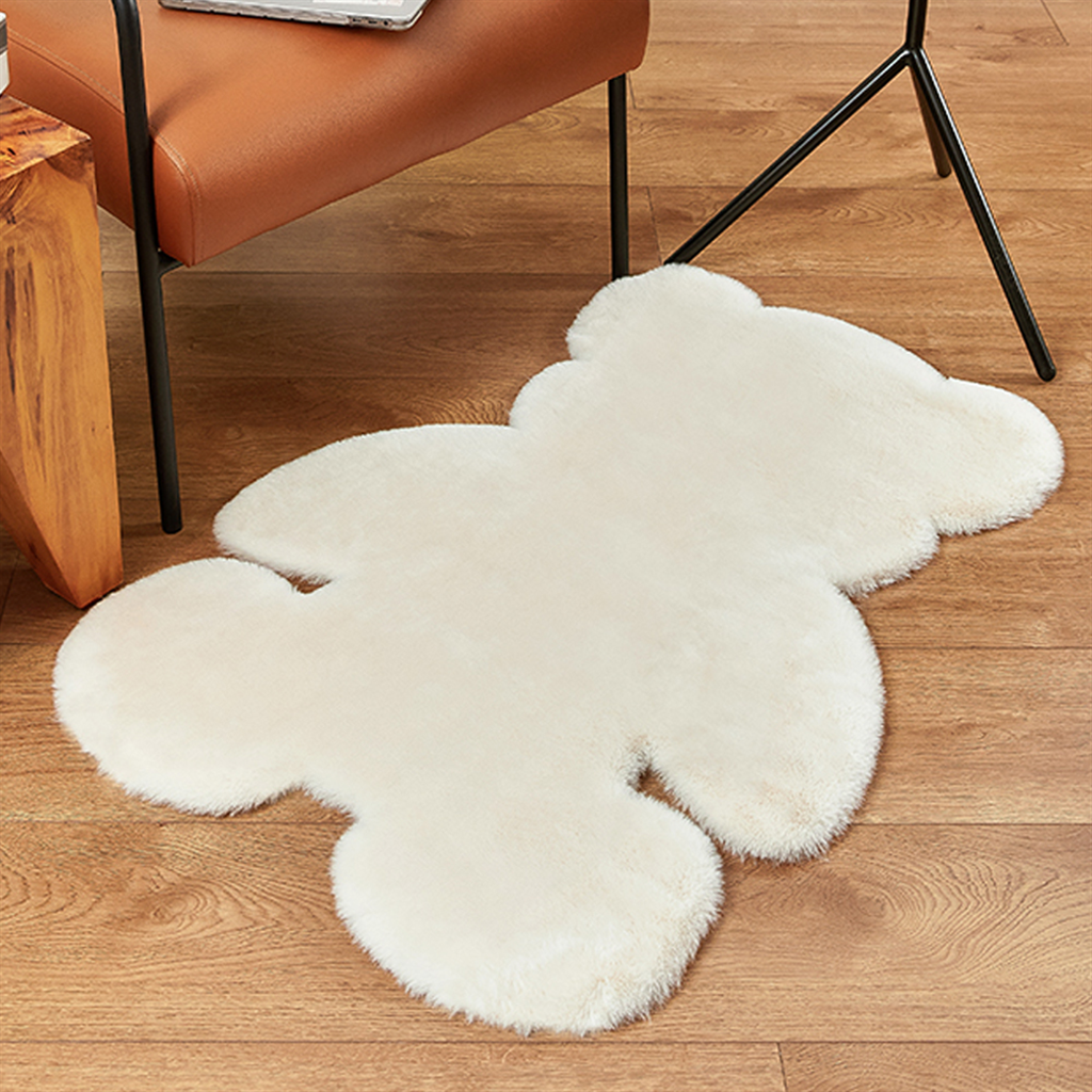 젊은이마켓 귀여운 장모 곰돌이 러그 카페트 카펫 75cm