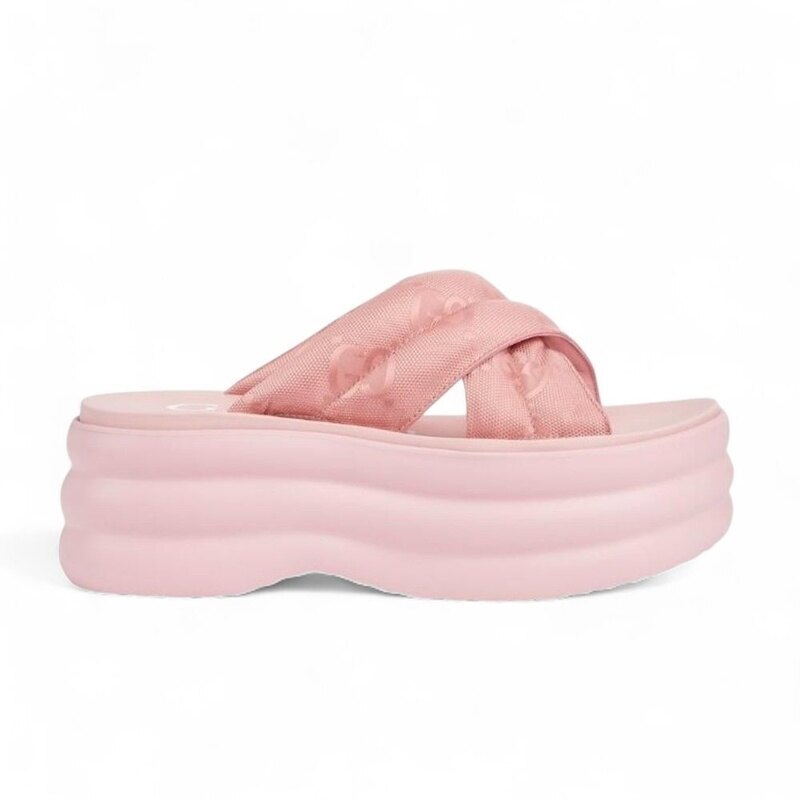 구찌 [명품] 여자 슬리퍼 GG 플랫폼 슬라이드 샌들 핑크 738707 H9H00 5838