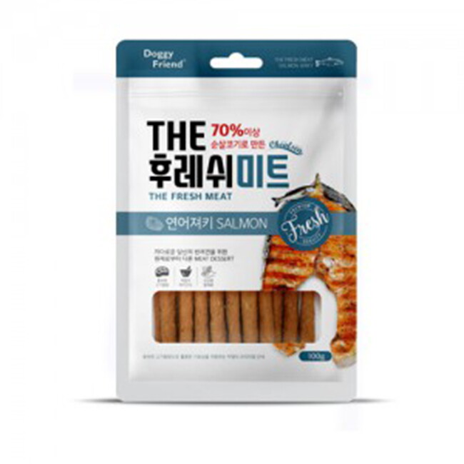스노우펫 도기프랜드 후레쉬미트 연어져키 100g //애견/강아지