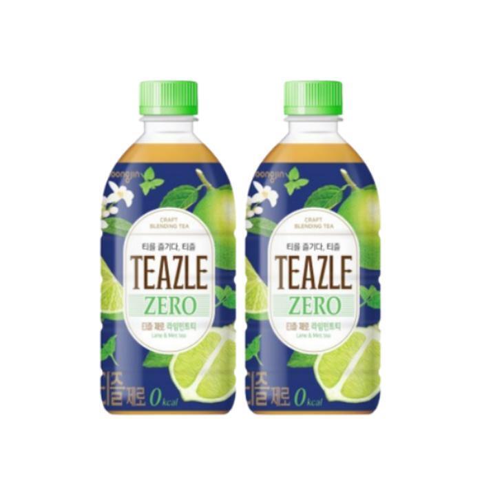 셀러허브 식품 웅진 티즐 제로 라임민트티 500ml 10개