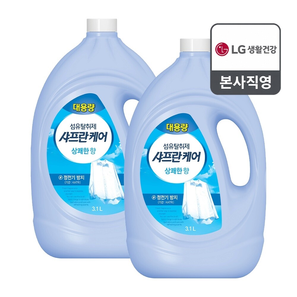 엘지생활건강 샤프란케어 대용량 3.1L 상쾌한향 x 2개