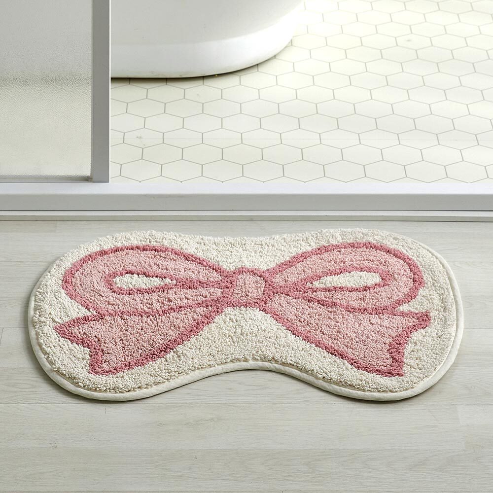 모던하우스(아울렛) 캔디 리본 넌슬립 면 터프팅 발매트 PINK 47X68cm_VANSH_BG2026027