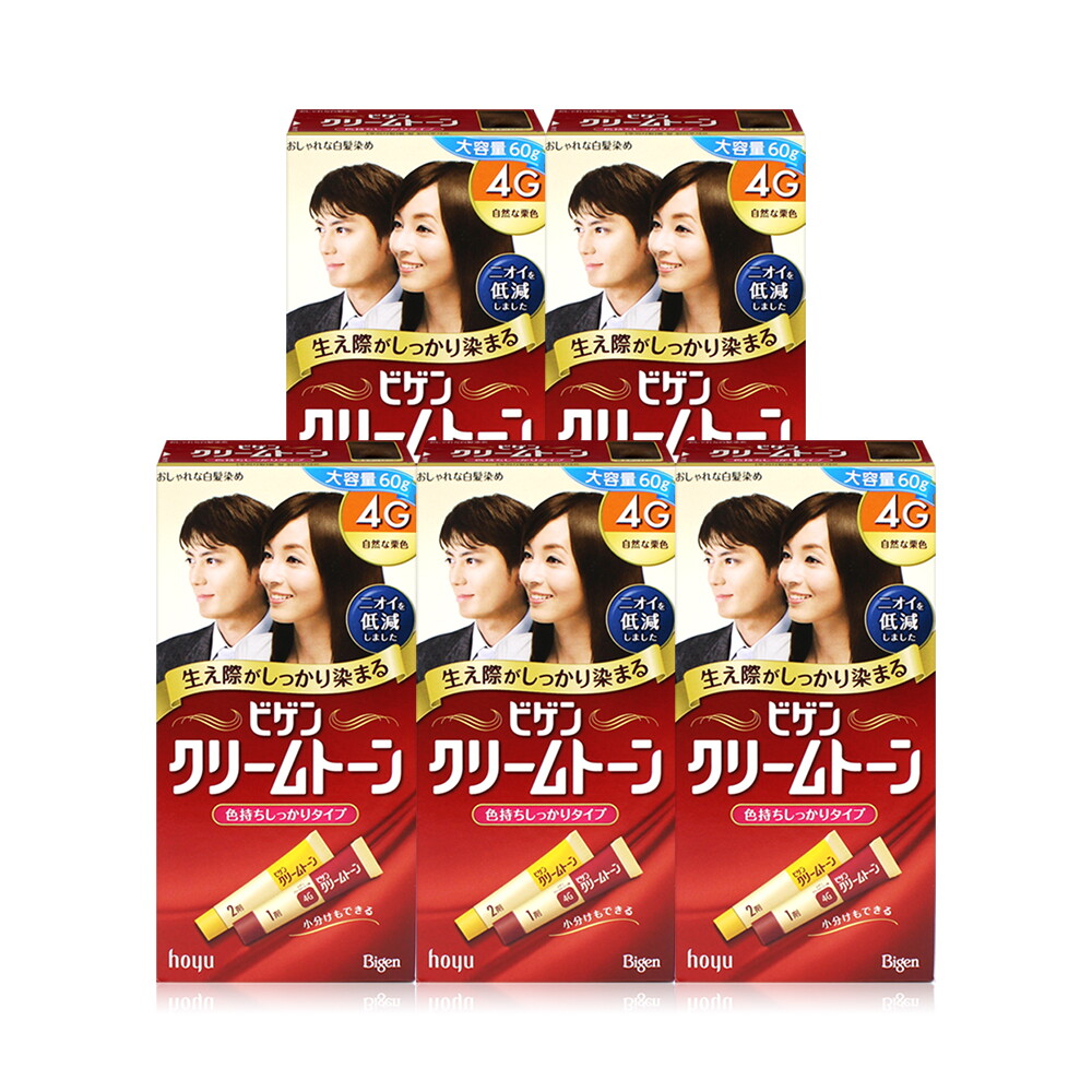 동아제약 비겐크림톤 염색약 대용량 60g 염모제 자연밤색 4G x 5개