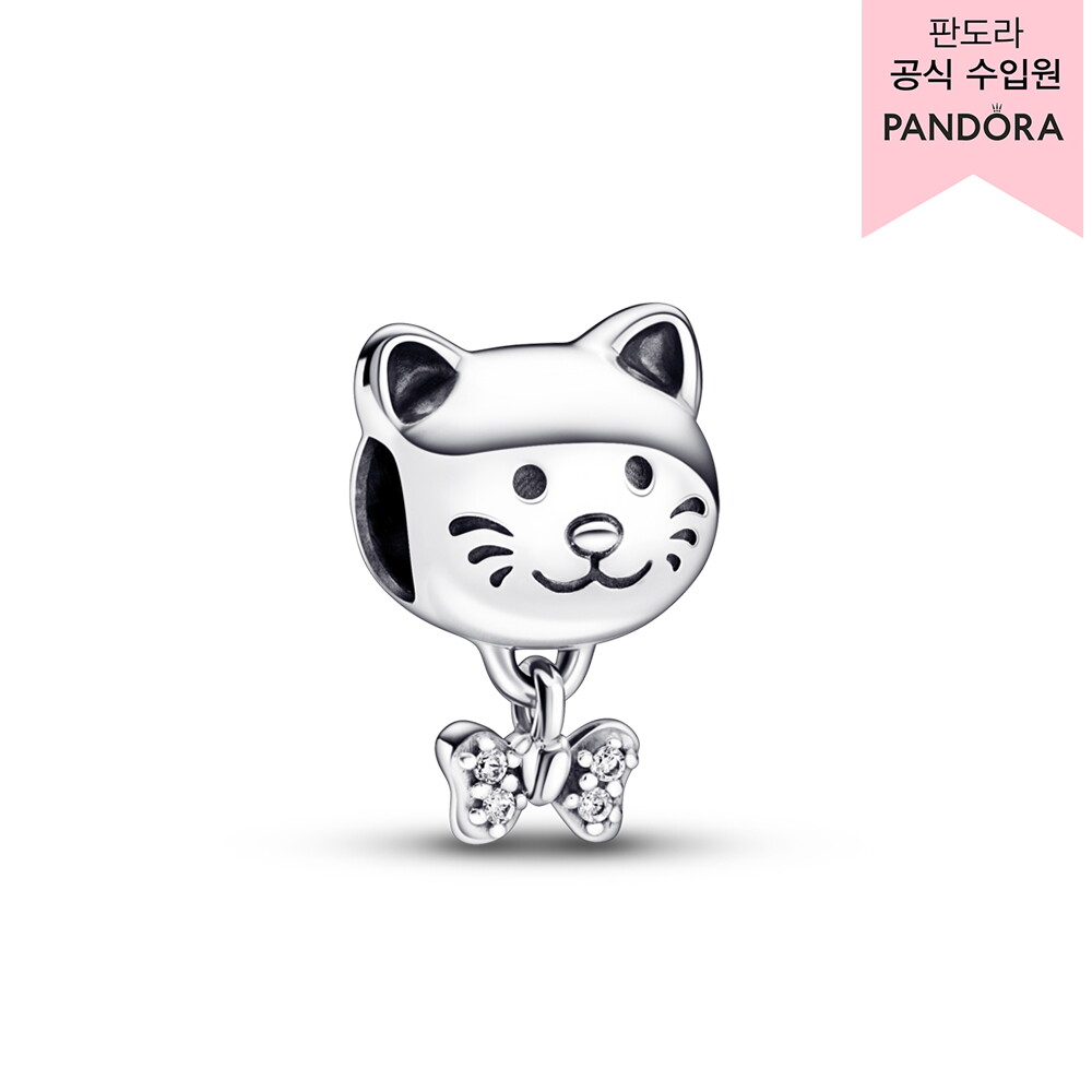 판도라(주얼리) (백화점 보증서 제공) 펫 캣 바우 참_792255C01