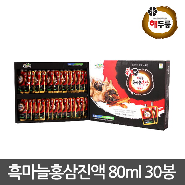 해두룸 새남해농협 해두룸 흑마늘홍삼진액 80ml 30봉