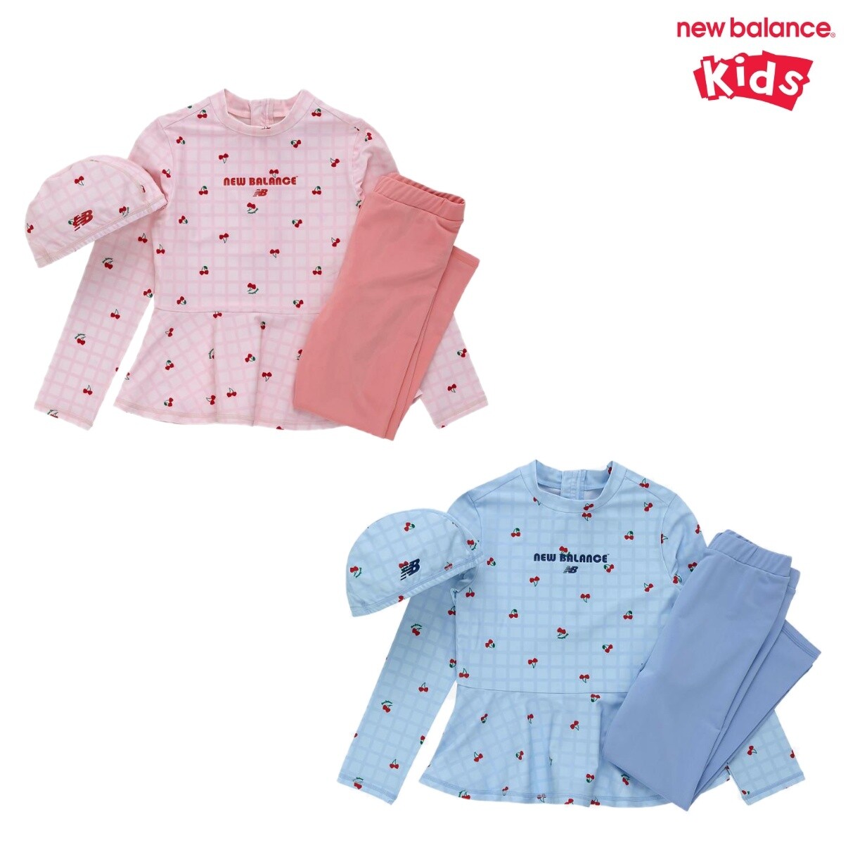 뉴발란스 키즈 NBgC Cherry Blossom_플레어 래쉬가드 레깅스 셋업 (NK9RG3772G)