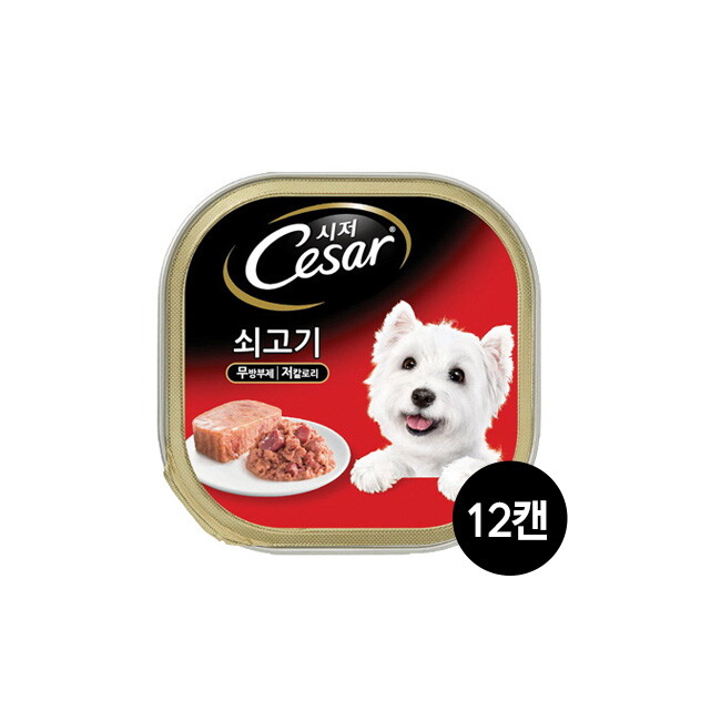 [한국마즈]브이펫 시저 쇠고기 100g 12캔/무료배송