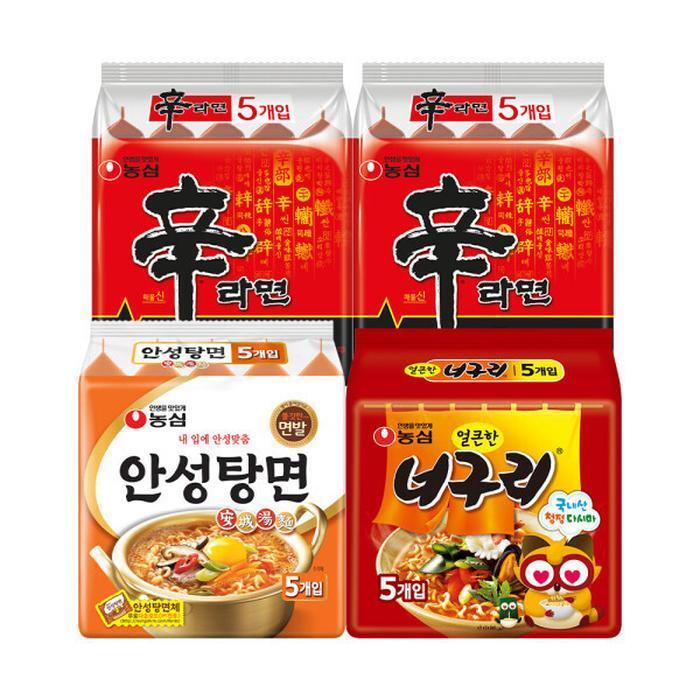 셀러허브 식품 신라면10봉 + 안성탕면5봉 + 너구리5봉