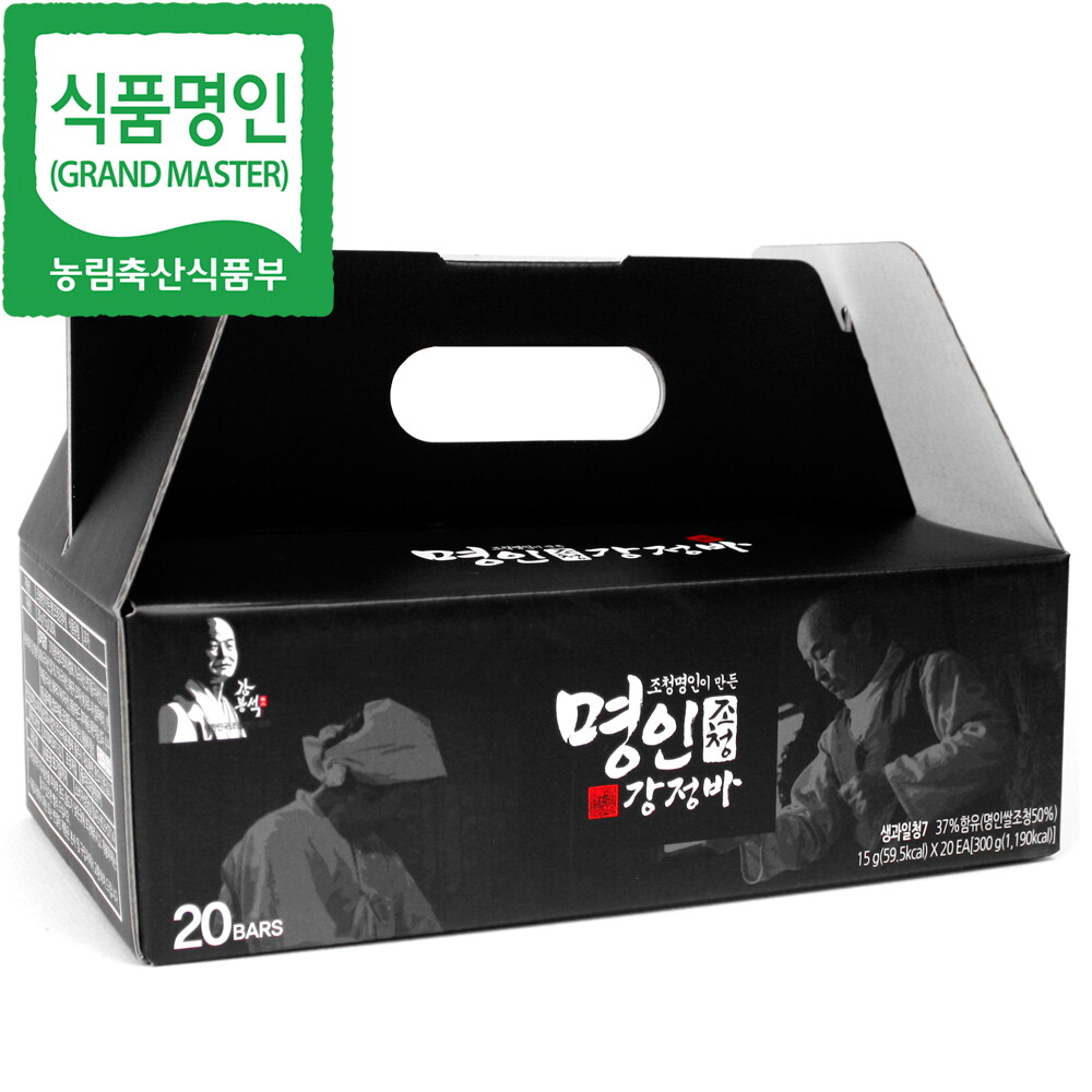두레촌 강봉석조청 강정바 15gx20개입/한과 강정 하루견과 에너지바 견과류바 영양바 명절선물세트