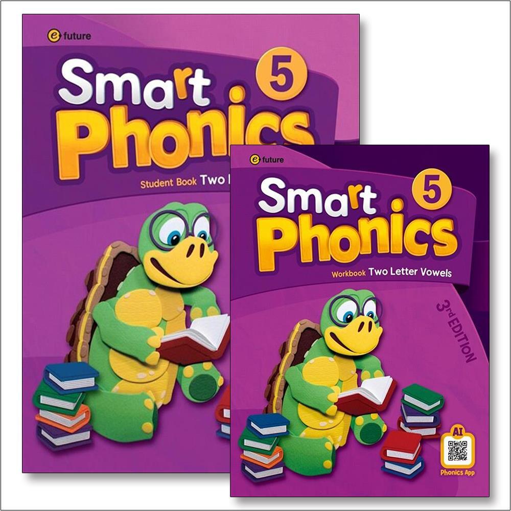 온누리북스 [온누리북스] 스마트 파닉스 Smart Phonics 5 교재 워크북 세트 (전2권) (3rd) (AI Phonics App)