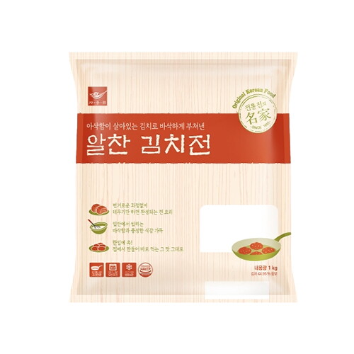 레인보우마켓 사옹원 알찬 김치전 1박스 (1kg x 5개입) 냉동