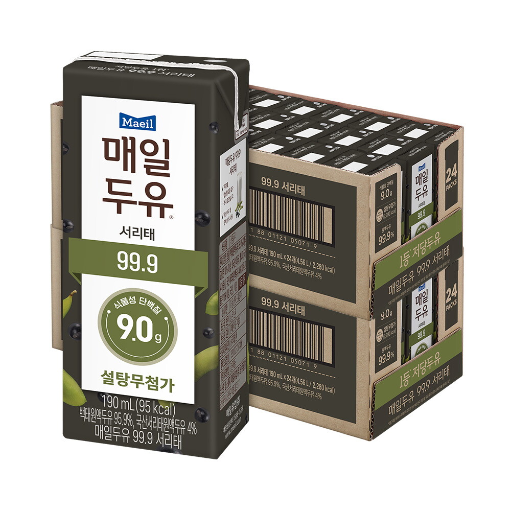 매일유업 [매일유업] 매일두유 99.9 서리태 두유 190ml 48팩