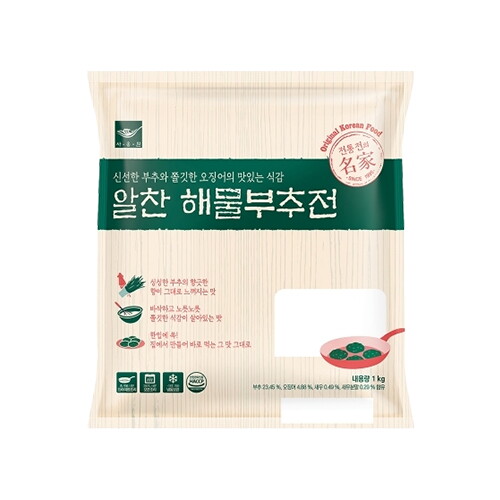 레인보우마켓 사옹원 알찬 해물부추전 1kg 냉동