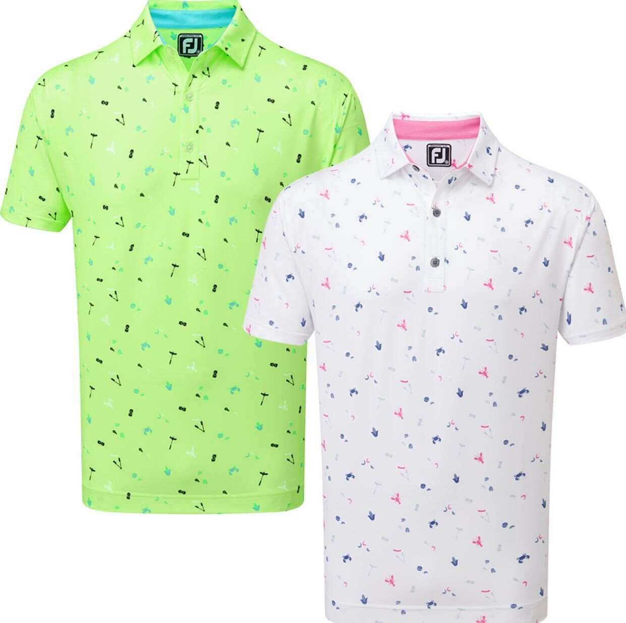 풋조이 풋조이 골프셔츠 반팔 티셔츠 모델 골프웨어 기능성 남자셔츠 여름용 Clam Bake Lisle