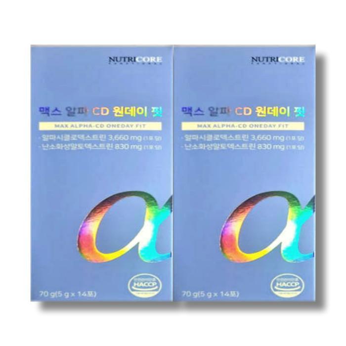 셀러허브 식품 뉴트리코어 맥스 알파CD 원데이 핏 14포 2박스