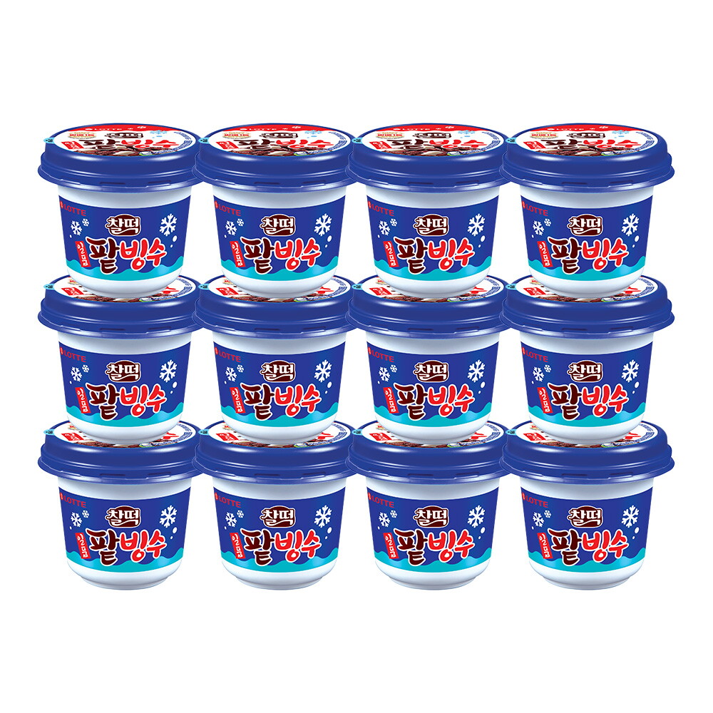 롯데웰푸드 찰떡 일품 팥빙수 아이스크림 240ml X12개