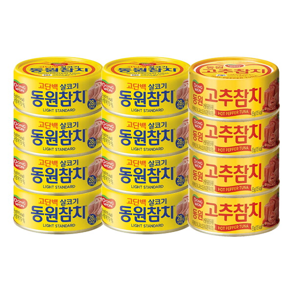 동원 F&B 동원 라이트스탠다드 85g x 8캔 + 고추참치 85g x 4캔
