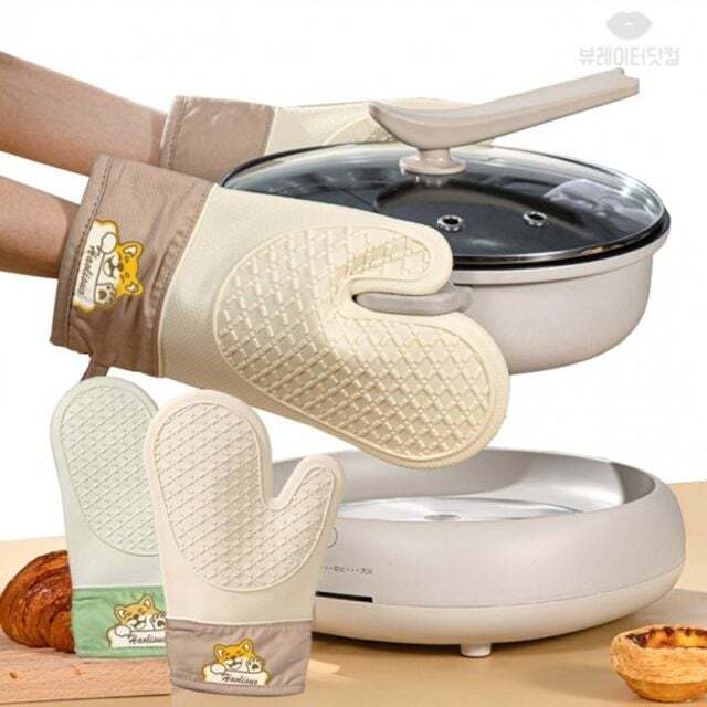 [즈이라릴]지오벤처스 뷰레이터닷컴 내열 주방 안심 장갑 냄비 실리콘 오븐