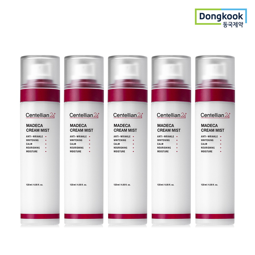 센텔리안24 마데카 크림 미스트 120ml 5개 병풀추출물 TECA 진정 광채 보습 영양 탄력케어 미백 주름개선