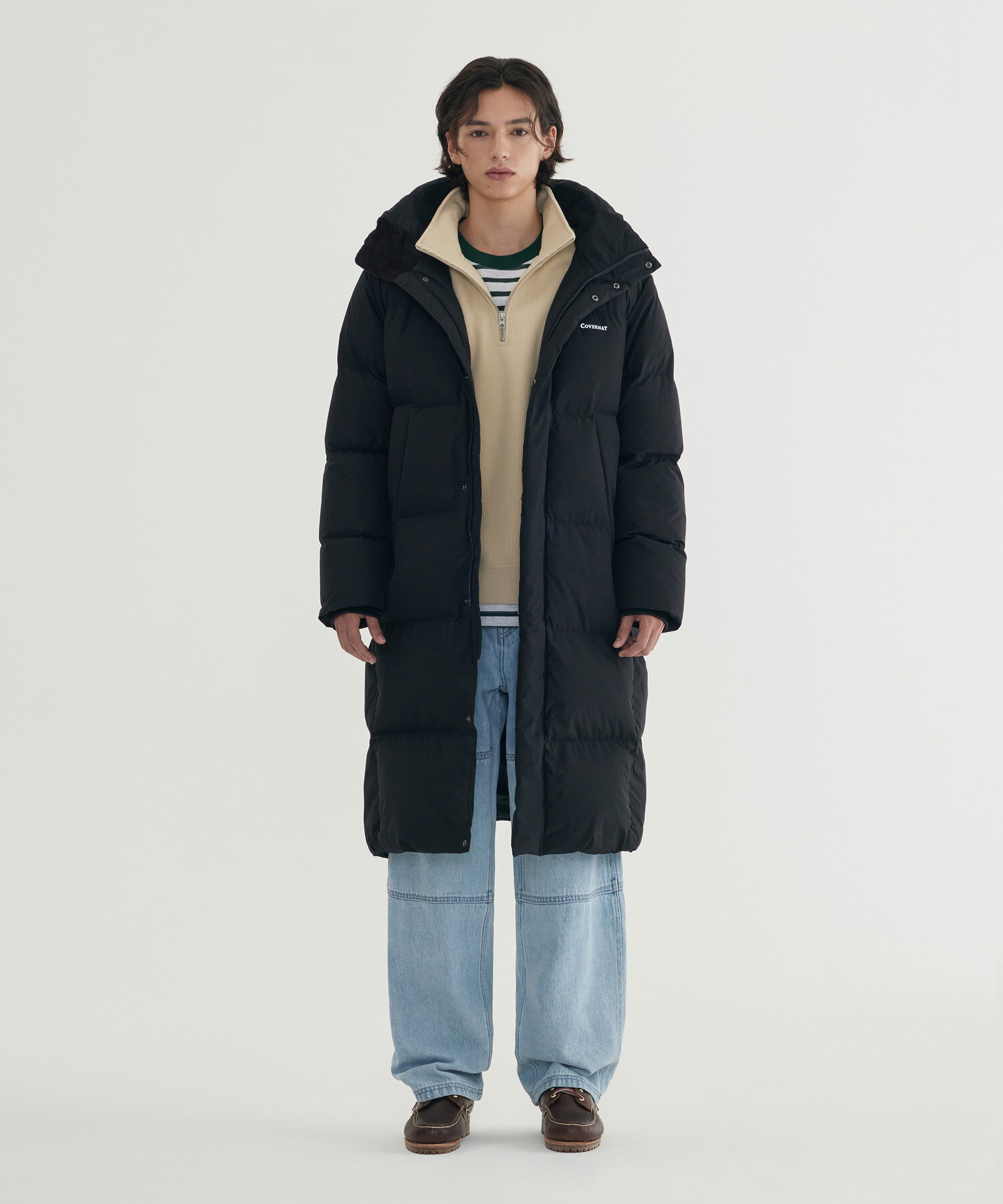 커버낫(진) 남녀공용 씨빅 RDS 롱 다운 자켓 블랙 CO2504DP07BK