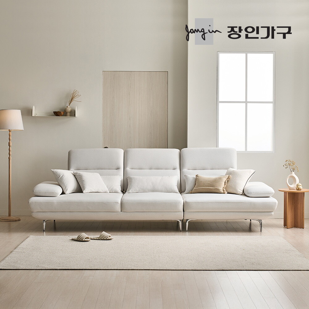 장인가구 (무료배송) 도이 4인용 스윙 타이보텍스 이지클린 패브릭 소파 (스툴 미포함)