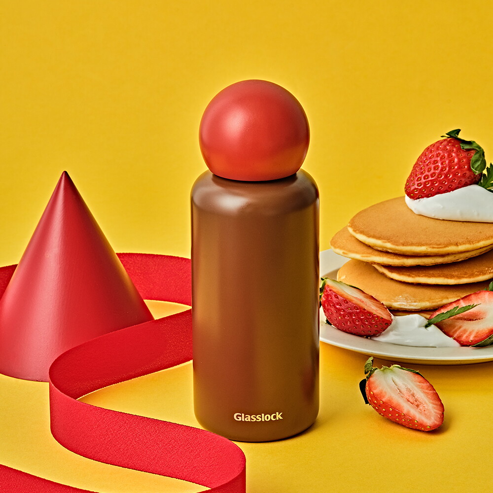 글라스락 글라스락 캔디 텀블러 300ml (레드 브라운)