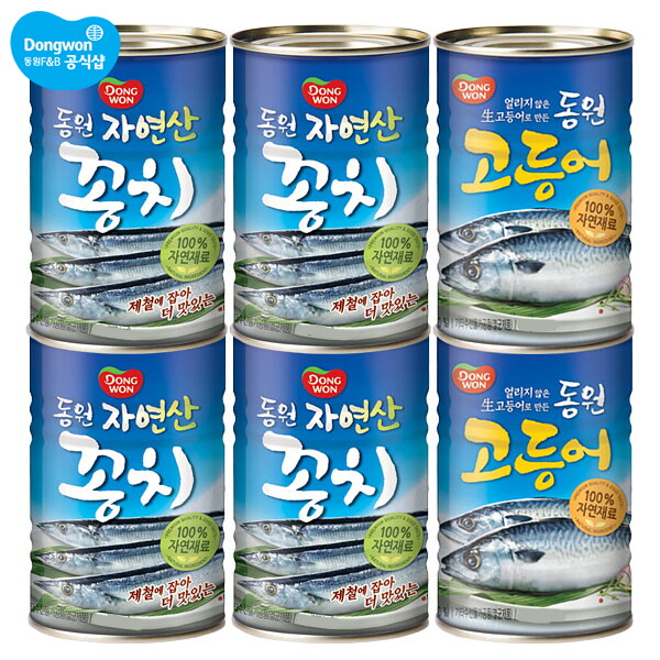 동원 F&B 동원 꽁치 300g x 4캔 + 고등어 300 x 2캔