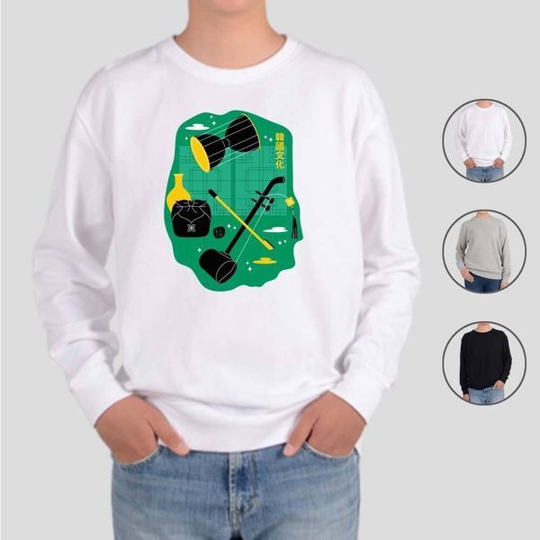 에이치플러스몰 [하프클럽/에이치플러스몰]맨투맨 프린팅티셔츠 전통 오리엔탈 L