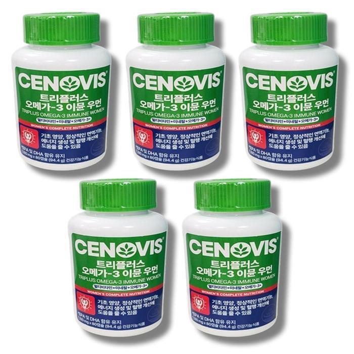 셀러허브 식품 세노비스 트리플러스 오메가3 이뮨 우먼 1180mg x 80캡슐 5통