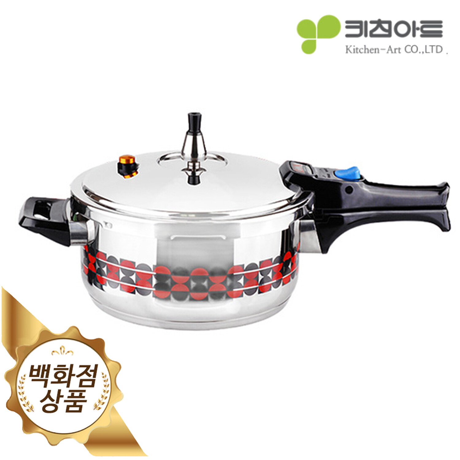 키친아트 IH 인덕션 뉴EX 컬러무늬 스텐 압력밥솥 3.5L (6인)