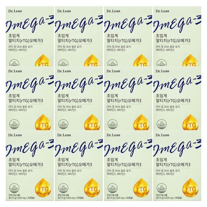 셀러허브 식품 닥터린 초임계 알티지 오메가3 1025mg 30캡슐 12개/mjc