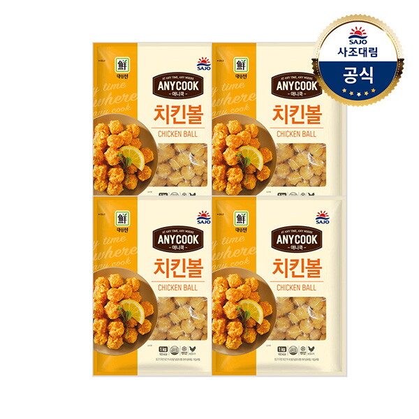 사조대림 [대림냉동] 애니쿡치킨볼 1,000g x4개