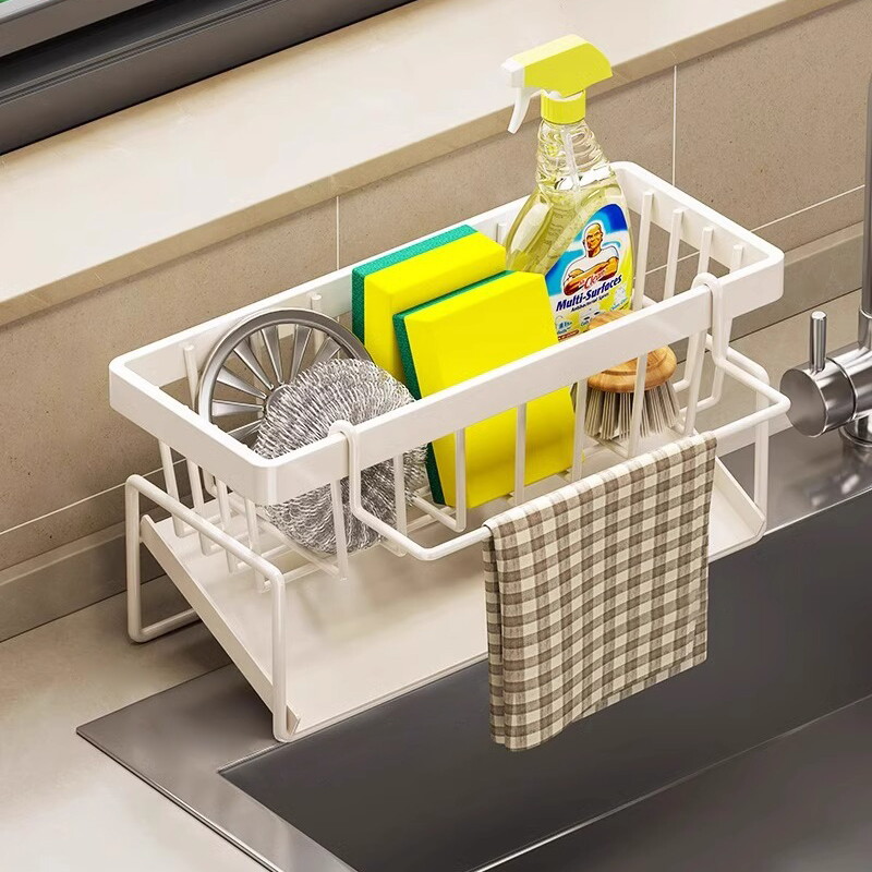 [구디푸디 협력사]구디푸디 [체험특가]와이드 철제 행주걸이 수세미거치대 물빠짐 싱크대 수세미걸이