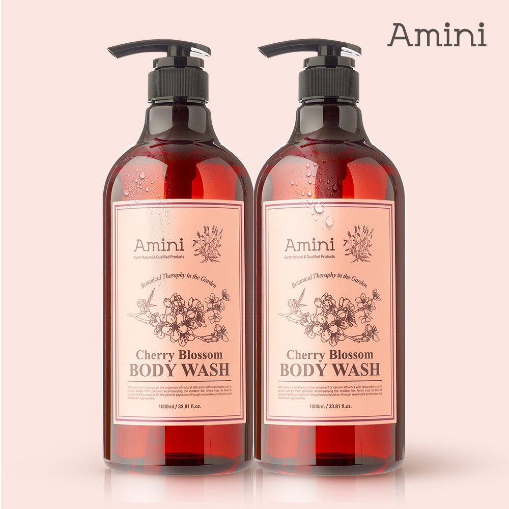 아미니 아미니 대용량 바디워시 플라워 테라피 체리블라썸 1000ml 2개