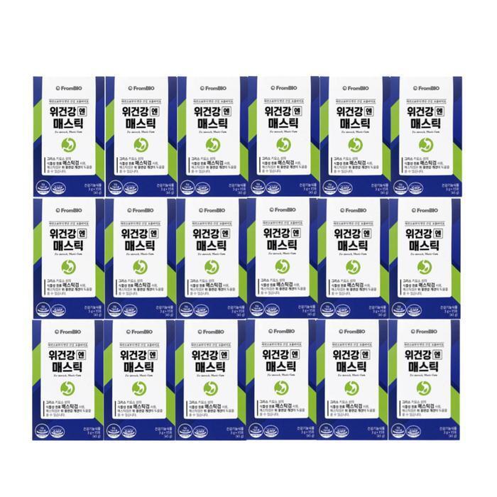 셀러허브 식품 프롬바이오 위건강엔 매스틱 3gX15포 18박스