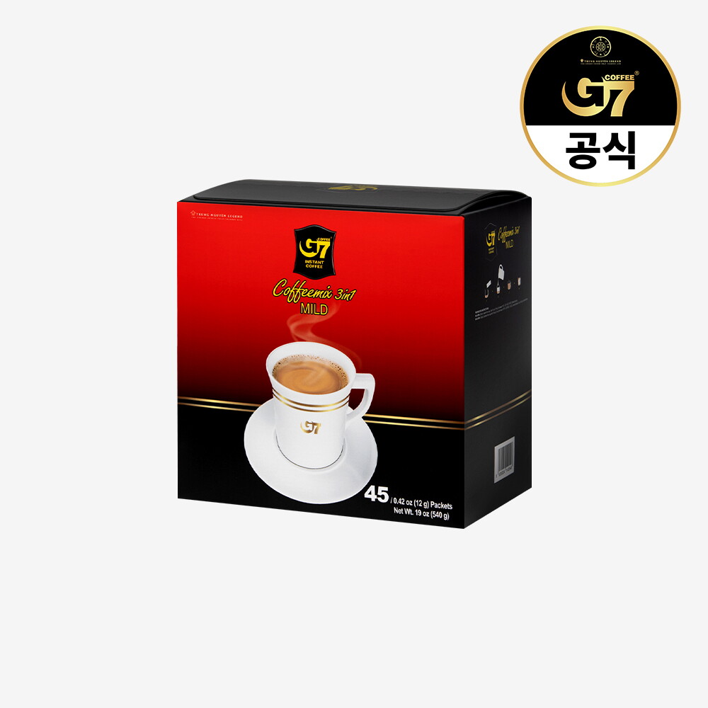 지세븐 G7커피 3in1 마일드 커피믹스 12g x 45개입 / 베트남 저당