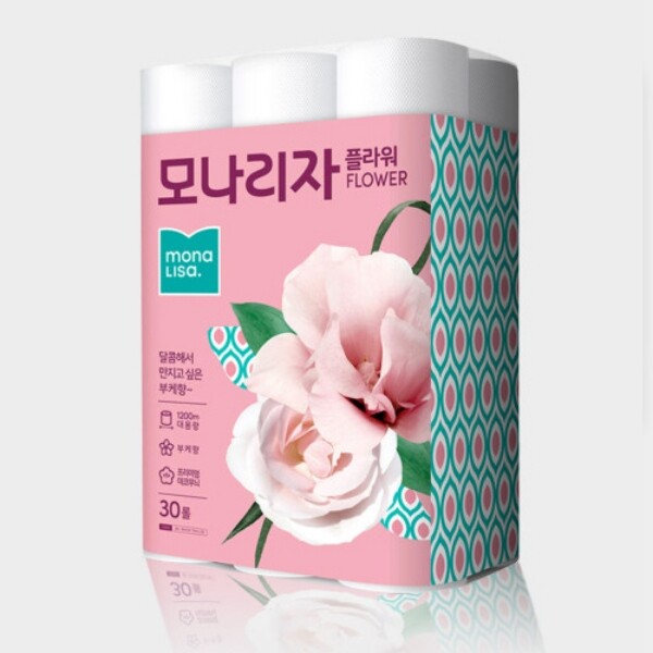 모나리자 모나리자 플라워 2겹 40m 30롤 화장지 휴지 두루마리_JS