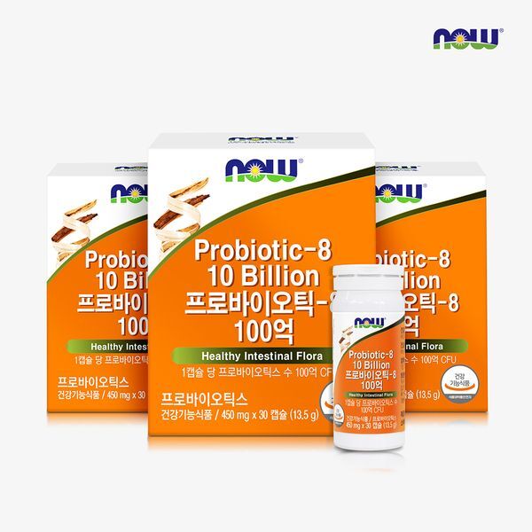 하프클럽(식품) [하프클럽/닥터엘리자베스]나우푸드 프로바이오틱스-8 100억 유산균 30캡슐 3박스 3개월분