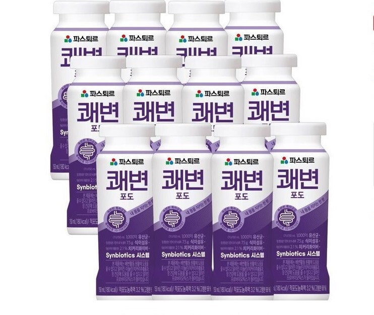 롯데햄 파스퇴르쾌변요구르트포도150ml24입