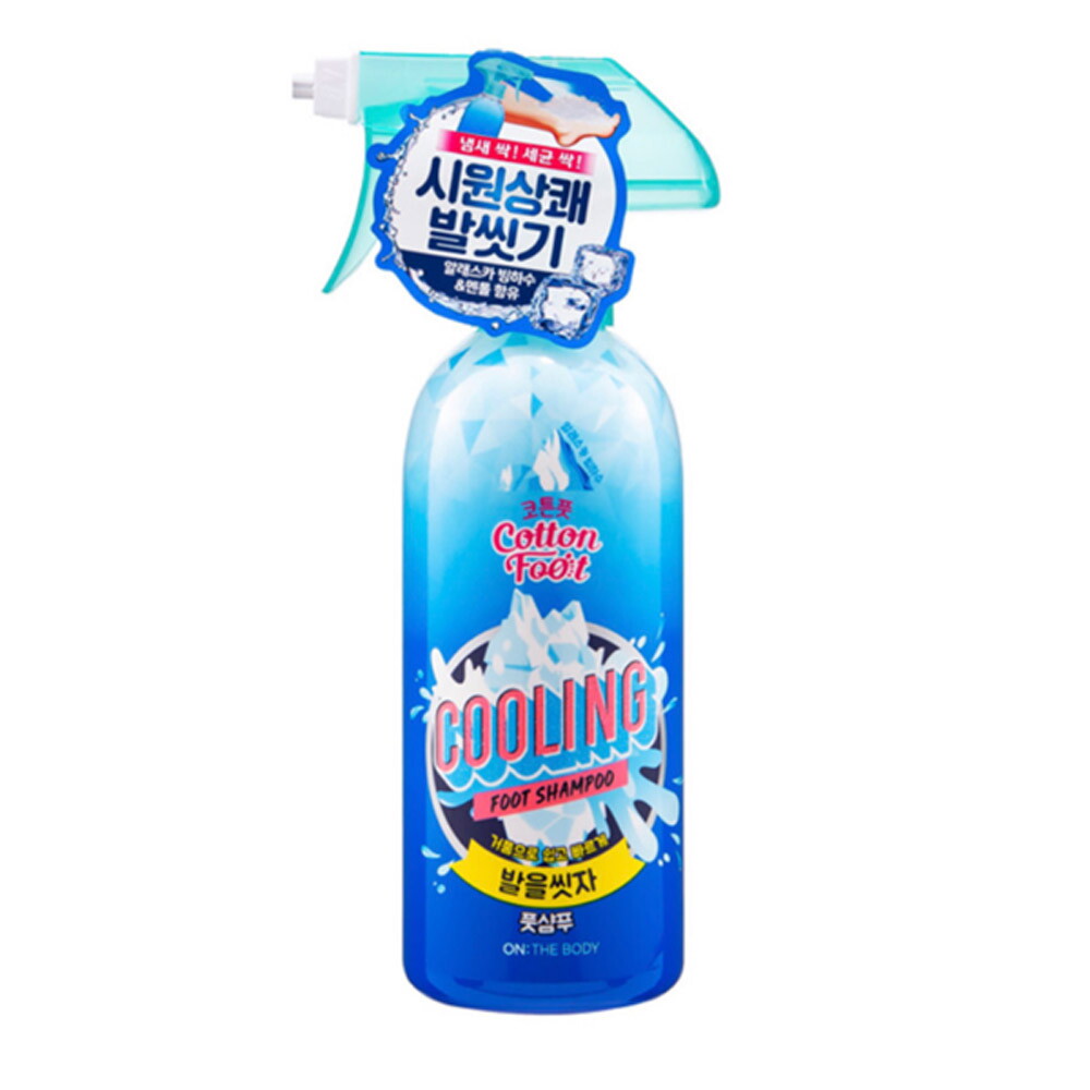 엘지생활건강 (온더바디) 발을씻자 쿨링 코튼풋 샴푸 385ml
