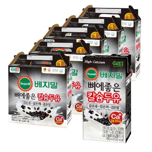 베지밀 뼈에좋은 칼슘두유 검은콩깨쌀 190ml x 80팩