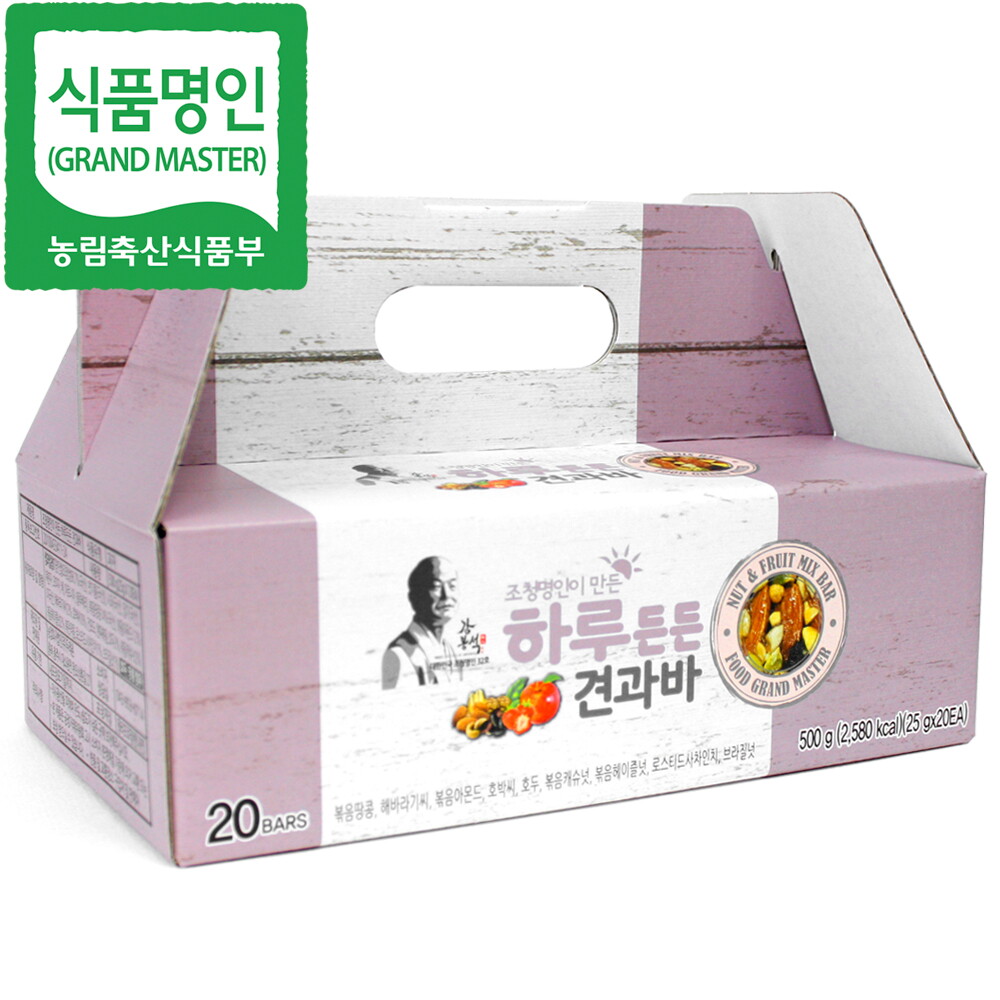 두레촌 강봉석조청 하루든든 견과바 25gx20개입/대한민국 식품명인 에너지바 영양바 명절선물세트