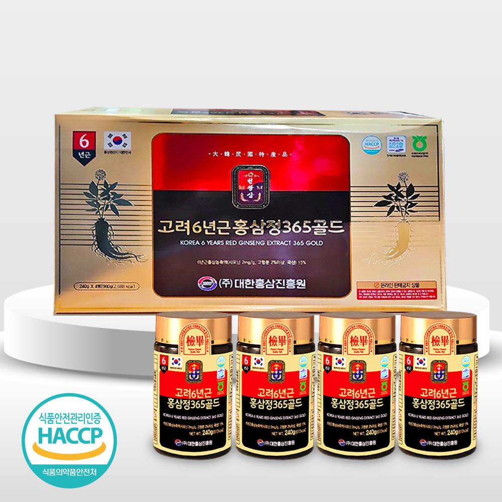 기타브랜드 천왕삼 고려6년근 홍삼정365골드 960g(240g x 4병)