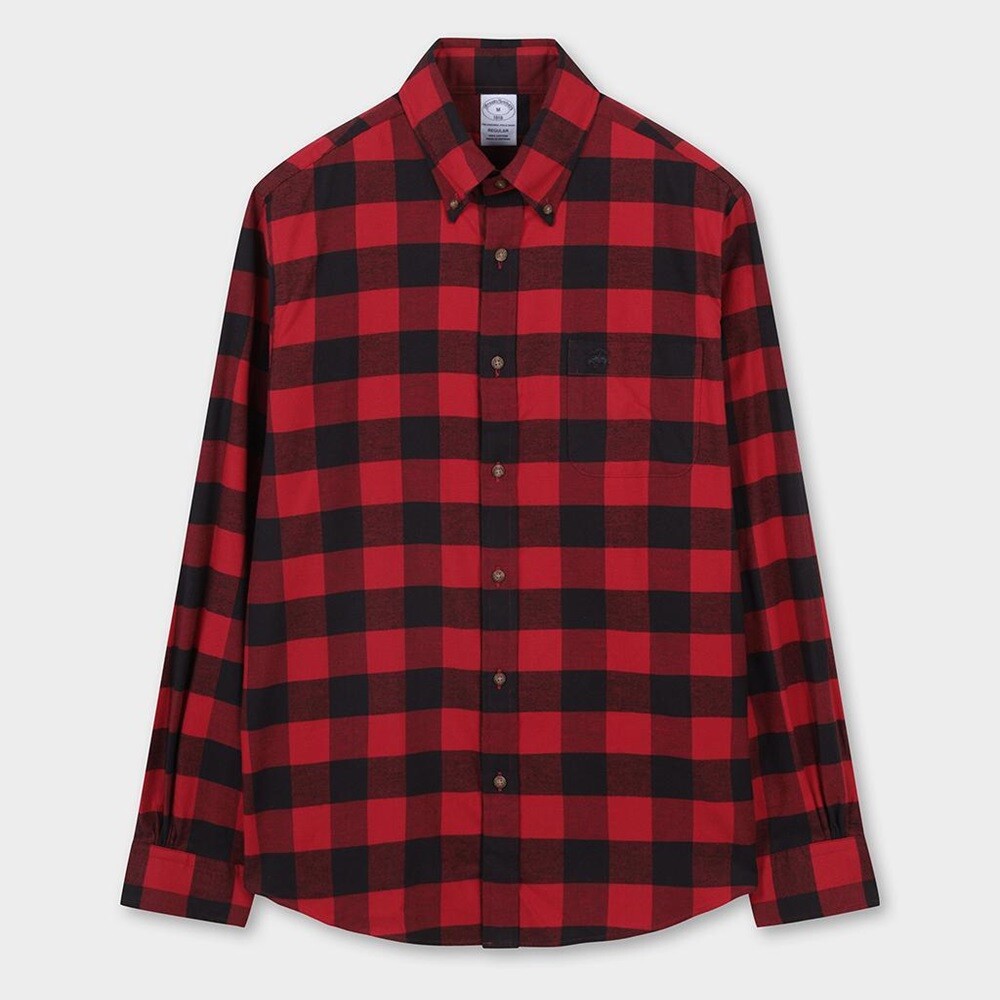 브룩스브라더스 플란넬 블랙와치 스포츠셔츠 (레드) (BBTHMF3579DEF)